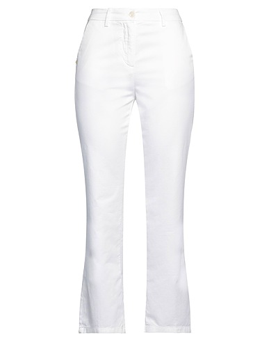 WHITE SAND Pantalone Bianco 77% Cotone, 23% Lino
