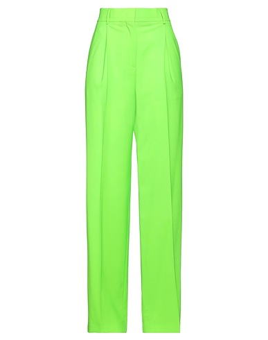 MSGM Casual pants Lime green 96% Virgin Wool, 4% Elastane