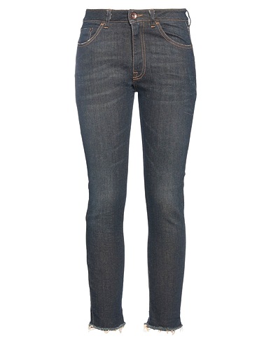 NOVEMB3R Denim trousers Blue 99% Cotton, 1% Elastane