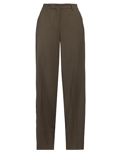 P.A.R.O.S.H. Casual trouser Military green 97% Virgin Wool, 3% Elastane