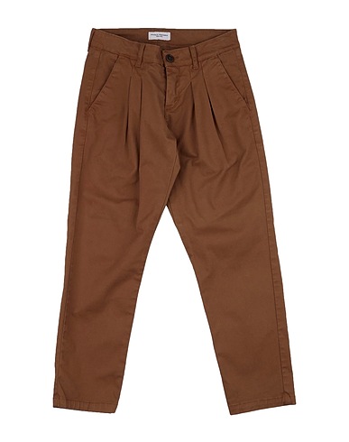 PAOLO PECORA Pantalone Marrone 98% Cotone, 2% Elastan