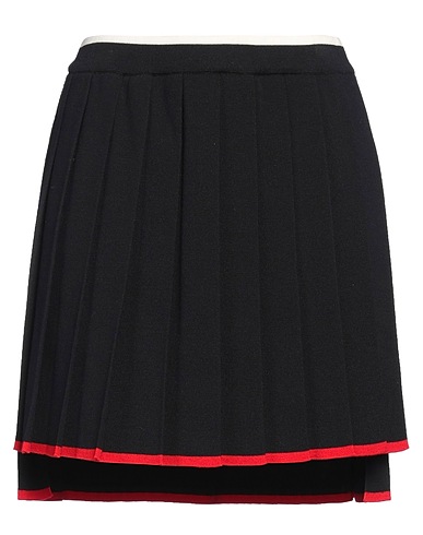 THOM BROWNE Mini skirt Midnight blue 82% Virgin Wool, 16% Polyamide, 2% Elastane