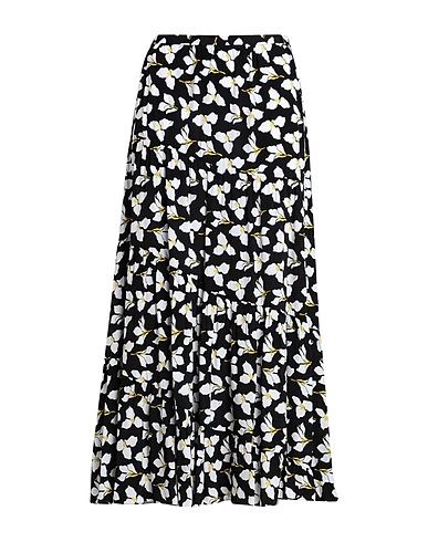 DIANE VON FURSTENBERG Midi skirt Black 53% Viscose, 47% Rayon