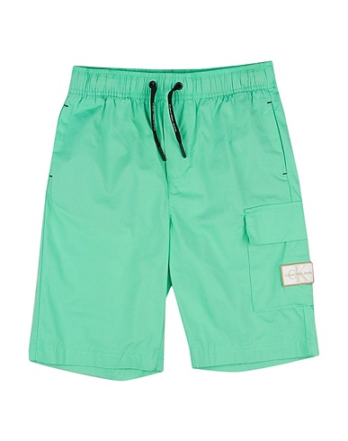 CALVIN KLEIN JEANS Shorts & Bermuda Green 98% Cotton, 2% Elastane