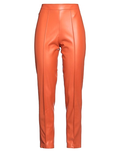 JIJIL Casual trouser Tan 100% Polyester, Polyurethane coated