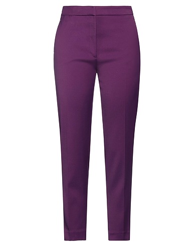 TRUE ROYAL Casual trouser Plum 87% Viscose, 12% Wool, 1% Elastane