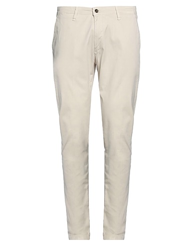 4/10 FOUR.TEN INDUSTRY Casual trouser Cream 97% Cotton, 3% Elastane
