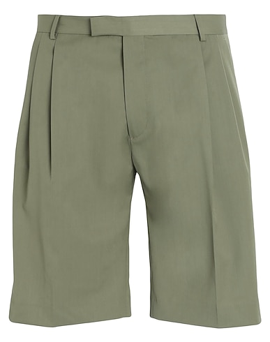 CALVIN KLEIN Shorts & Bermuda Military green 55% Polyester, 43% Wool, 2% Elastane
