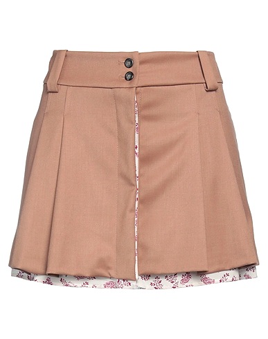PINKO Mini skirt Light brown 64% Polyester, 33% Viscose, 3% Elastane