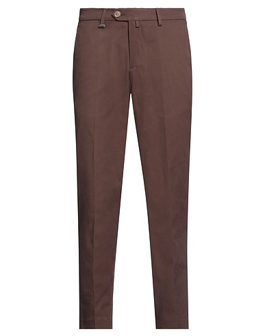 BARBATI Casual pants Dark brown 97% Cotton, 3% Elastane