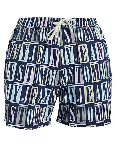 TOMMY JEANS Swim shorts Midnight blue 100% Cotton