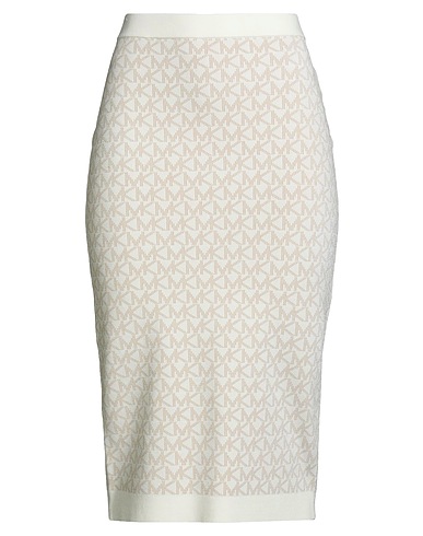 MICHAEL MICHAEL KORS Midi skirt Ivory 62% Recycled viscose, 21% Polyamide, 14% Polyester, 3% Elastane