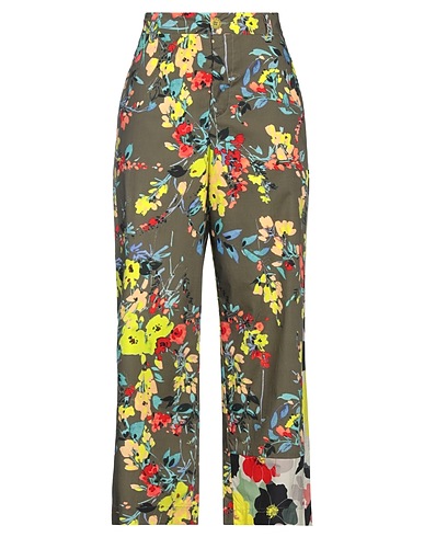 PIANURASTUDIO Casual pants Military green 100% Cotton