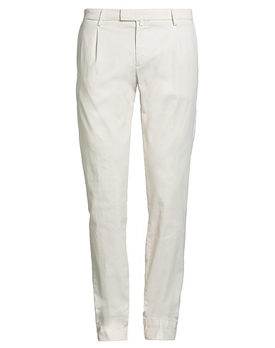 BRIGLIA 1949 Casual trouser Ivory 50% Cotton, 44% Tencel™, 4% Silk, 2% Elastane