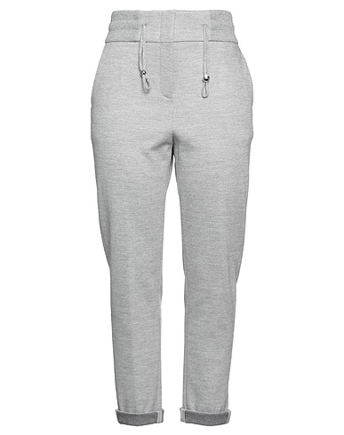 PESERICO Casual trouser Light grey 64% Cotton, 27% Virgin Wool, 9% Polyamide, Silk, Cashmere