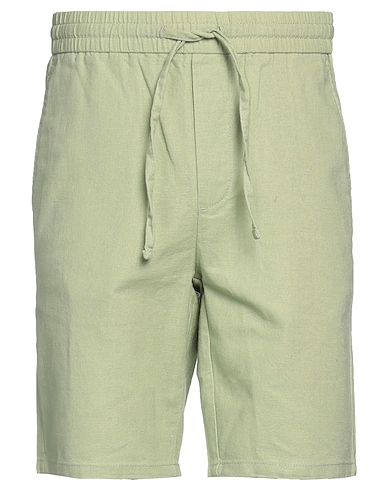 ONLY & SONS Shorts & Bermuda Sage green 75% Cotton, 25% Linen