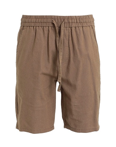 ONLY & SONS Shorts & Bermuda Khaki 75% Cotton, 25% Linen