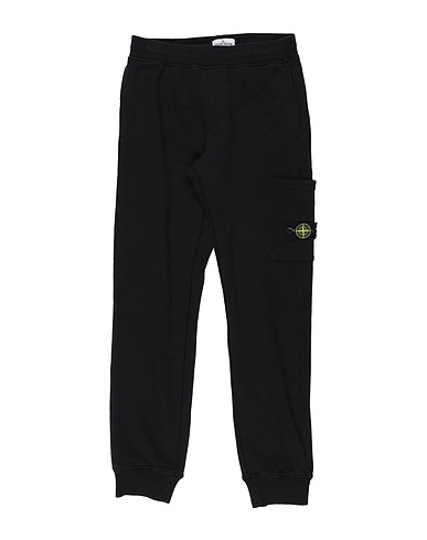 STONE ISLAND JUNIOR Casual trouser Black 100% Cotton