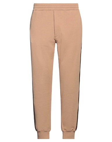 MCQUEEN Casual pants Camel 100% Cotton, Polyester, Elastane