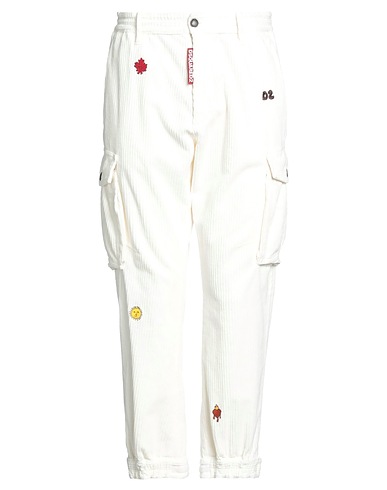 DSQUARED2 Cargohose Cremeweiß 99% Baumwolle, 1% Elastan
