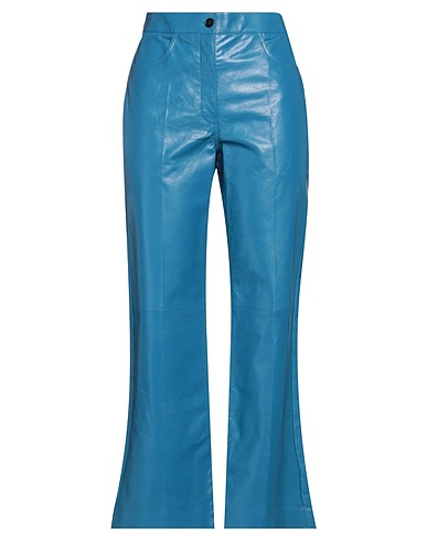 JIL SANDER Casual pants Slate blue 100% Ovine leather
