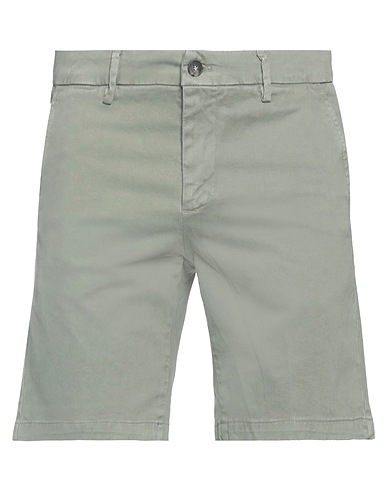 MP MASSIMO PIOMBO Shorts & Bermuda Sage green 98% Cotton, 2% Elastane