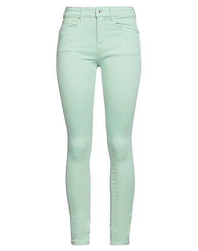 PEPE JEANS Denim trousers Light green 89% Cotton, 6% Polyester, 5% Elastane