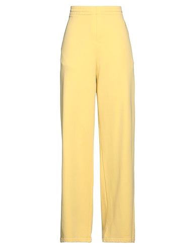 MONCLER Casual trouser Yellow 91% Cotton, 9% Polyamide