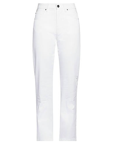 MAX MARA Casual trouser White 98% Cotton, 2% Elastane
