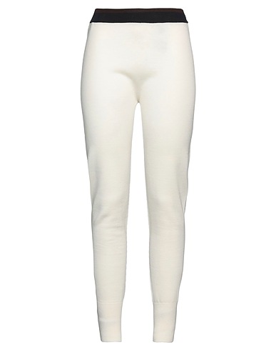 JIL SANDER Casual trouser Ivory 83% Virgin Wool, 12% Viscose, 3% Polyester, 2% Silk
