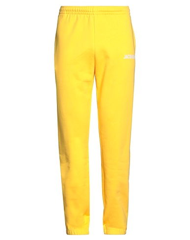 JACQUEMUS Pantalone Giallo 100% Cotone organico
