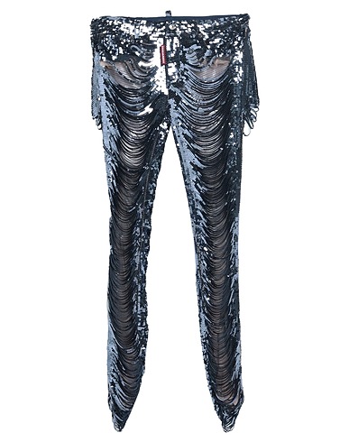DSQUARED2 Leggings Slate blue 100% Polyamide, Polyester, Bovine leather