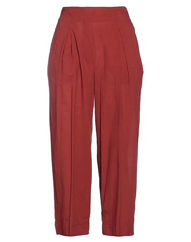 ALESSIA SANTI Casual trouser Brick red 100% Cotton