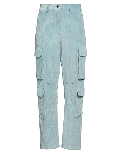 VICOLO Casual trouser Sky blue 88% Polyester, 11% Polyamide, 1% Elastane