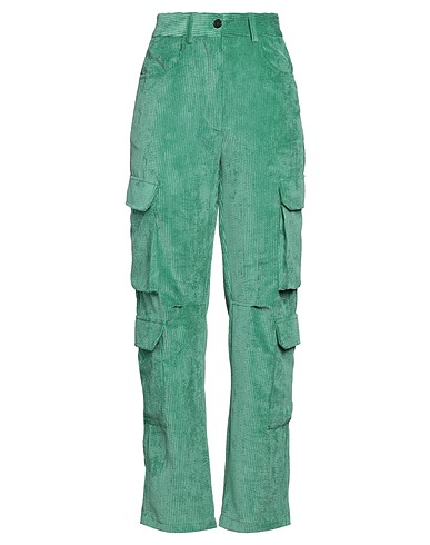 VICOLO Casual trouser Green 88% Polyester, 11% Polyamide, 1% Elastane