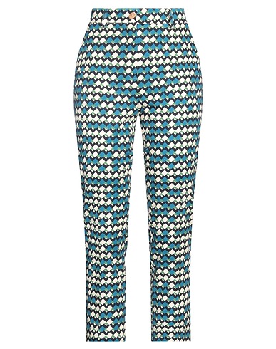 SKILLS & GENES Casual pants Deep teal 96% Cotton, 4% Elastane