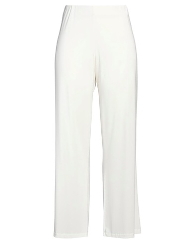 LE TRICOT PERUGIA Casual trouser Cream 81% Viscose, 15% Polyamide, 4% Elastane