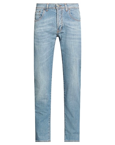 LIU •JO MAN Denim trousers Blue 98% Cotton, 2% Elastane