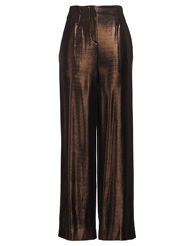LORENA ANTONIAZZI Casual trouser Bronze 94% Viscose, 4% Polyamide, 2% Elastane