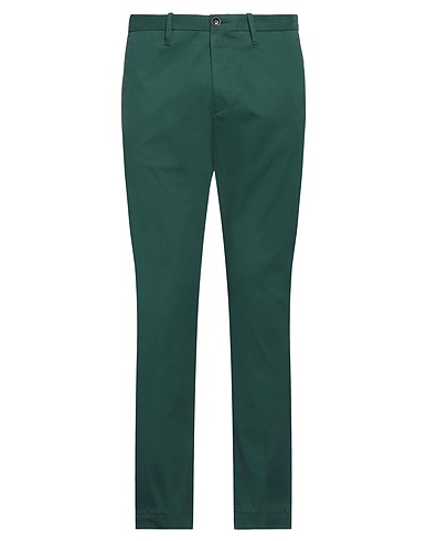 NINE IN THE MORNING Chinos Verde scuro 96% Cotone, 4% Elastan