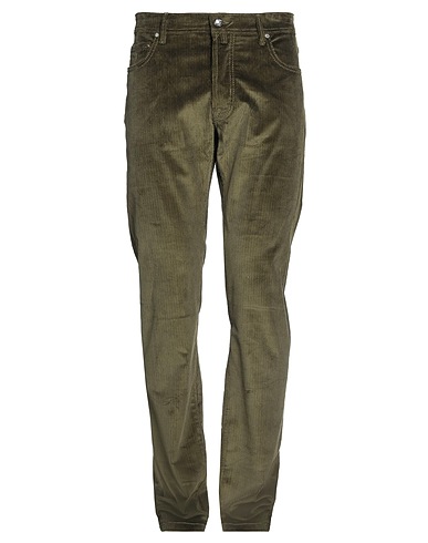 JACOB COHЁN Casual trouser Dark green 99% Cotton, 1% Elastane