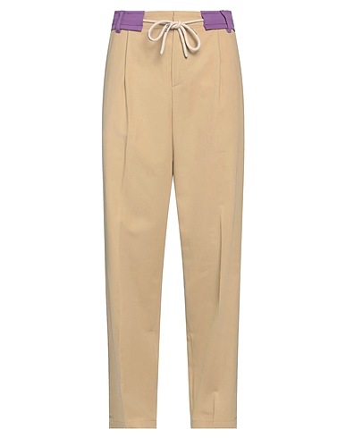 PALM ANGELS Pantalone Beige 100% Cotone, Poliestere