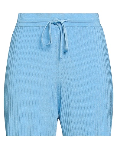 NANUSHKA Shorts & Bermuda Sky blue 88% Viscose, 10% Polyamide, 2% Elastane