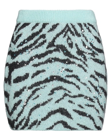 ALESSANDRA RICH Mini skirt Light green 50% Mohair wool, 32% Wool, 18% Polyamide, Glass