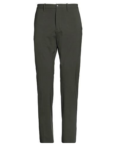 NINE IN THE MORNING Casual trouser Dark green 98% Wool, 2% Elastane