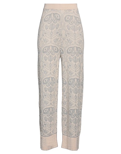 W  DABLIU Casual trouser Cream 50% Acrylic, 35% Merino Wool, 15% Viscose
