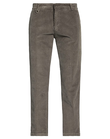 PAOLO PECORA Casual trouser Khaki 97% Cotton, 3% Elastane