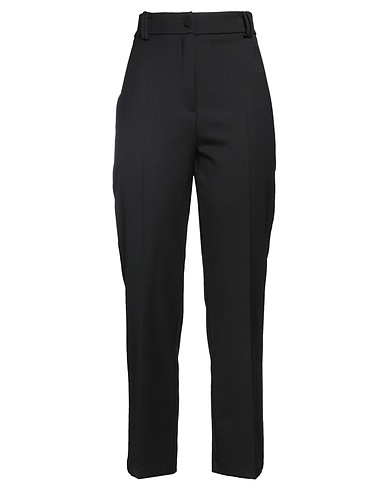 HEBE STUDIO Casual pants Black 97% Virgin Wool, 3% Elastane