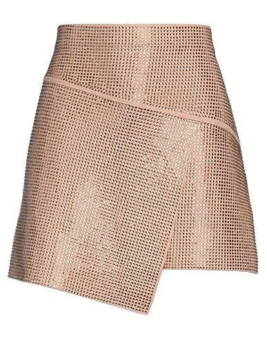 ANDREĀDAMO Mini skirt Beige 44% Viscose, 43% Glass, 6% Polyester, 4% Aluminum, 3% SAN - Styrene-acrylonitrile resin