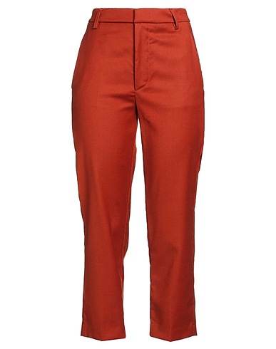 DONDUP Casual trouser Brick red 99% Virgin Wool, 1% Elastane